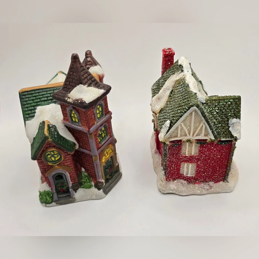 Wellington Square Collection Christmas Village Holiday 04 Church Public Library